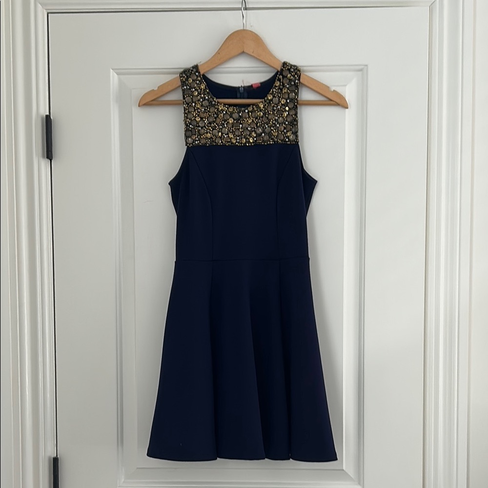 Eight Sixty Black Fit and Flare Halter Dress